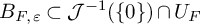 upper B Subscript upper F comma epsilon Baseline subset of script upper J Superscript negative 1 Baseline left parenthesis StartSet 0 EndSet right parenthesis intersection upper U Subscript upper F