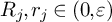 upper R Subscript j Baseline comma r Subscript j Baseline element of left parenthesis 0 comma epsilon right parenthesis