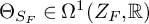 normal upper Theta Subscript upper S Sub Subscript upper F Baseline element of normal upper Omega Superscript 1 Baseline left parenthesis upper Z Subscript upper F Baseline comma double struck upper R right parenthesis