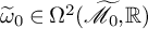 omega overtilde Subscript 0 Baseline element of normal upper Omega squared left parenthesis script upper M overtilde Subscript 0 Baseline comma double struck upper R right parenthesis