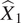 ModifyingAbove upper X With caret Subscript 1