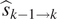 ModifyingAbove s With caret Subscript k minus 1 right arrow k