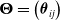 bold upper Theta equals left parenthesis bold italic theta Subscript i j Baseline right parenthesis