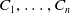 upper C 1 comma ellipsis comma upper C Subscript n Baseline