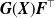 bold italic upper G left parenthesis bold italic upper X right parenthesis bold italic upper F Superscript down tack