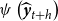 psi left parenthesis ModifyingAbove bold italic y With caret Subscript t plus h Baseline right parenthesis