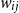 w Subscript i j