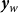 bold italic y Subscript w