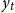 y Subscript t