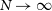 upper N right arrow normal infinity
