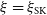 xi equals xi Subscript normal upper S normal upper K