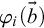 phi Subscript i Baseline left parenthesis ModifyingAbove b With right arrow right parenthesis