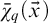 ModifyingAbove chi With bar Subscript q Baseline left parenthesis ModifyingAbove x With right arrow right parenthesis