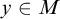 y element of upper M