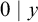 0 vertical bar y