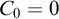 upper C 0 equals 0
