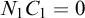 upper N 1 upper C 1 equals 0