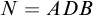 upper N equals upper A upper D upper B