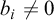 b Subscript i Baseline not equals 0