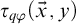 tau Subscript q phi Baseline left parenthesis ModifyingAbove x With right arrow comma y right parenthesis