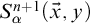 upper S Subscript alpha Superscript n plus 1 Baseline left parenthesis ModifyingAbove x With right arrow comma y right parenthesis