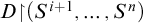 upper D up harpoon with barb right left parenthesis upper S Superscript i plus 1 Baseline comma ellipsis comma upper S Superscript n Baseline right parenthesis
