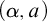 left parenthesis alpha comma a right parenthesis