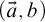 left parenthesis ModifyingAbove a With right arrow comma b right parenthesis