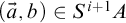 left parenthesis ModifyingAbove a With right arrow comma b right parenthesis element of upper S Superscript i plus 1 Baseline upper A