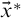 ModifyingAbove x With right arrow Superscript asterisk