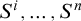 upper S Superscript i Baseline comma ellipsis comma upper S Superscript n