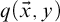 q left parenthesis ModifyingAbove x With right arrow comma y right parenthesis