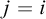 j equals i