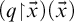 left parenthesis q up harpoon with barb right ModifyingAbove x With right arrow right parenthesis left parenthesis ModifyingAbove x With right arrow right parenthesis