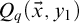 upper Q Subscript q Baseline left parenthesis ModifyingAbove x With right arrow comma y 1 right parenthesis