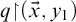 q up harpoon with barb right left parenthesis ModifyingAbove x With right arrow comma y 1 right parenthesis