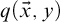 q left parenthesis ModifyingAbove x With right arrow comma y right parenthesis