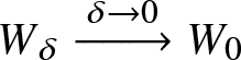 upper W delta right arrow delta right arrow 0 upper W 0
