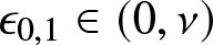 epsilon 0 comma 1 element of left parenthesis 0 comma nu right parenthesis