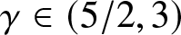 gamma element of left parenthesis 5 slash 2 comma 3 right parenthesis