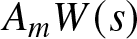 AmW left parenthesis s right parenthesis