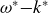 omega Superscript asterisk Baseline minus k Superscript asterisk