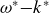 omega Superscript asterisk Baseline minus k Superscript asterisk