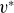 v Superscript asterisk