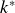 k Superscript asterisk