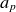 a Subscript p