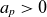 a Subscript p Baseline greater than 0