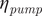 eta Subscript p u m p