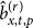 ModifyingAbove b With caret Subscript x comma t comma p Superscript left parenthesis r right parenthesis