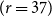 left parenthesis r equals 37 right parenthesis